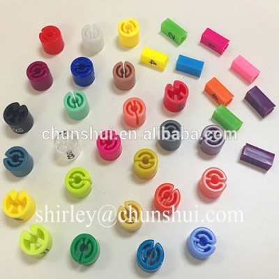 round colorful Plastic clothes size divider for clothes rack